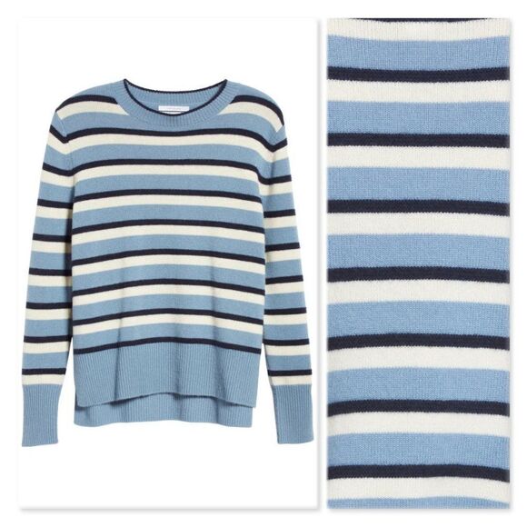 Nordstrom Signature Stripe Cashmere Sweater - Picture 3 of 13